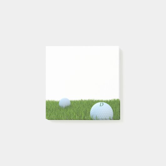 Post-it® Custom Golf Monogram Golfer's Post it Notes (Devant)