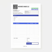 Post-it® Custom Logo Small Business Invoice Receipt Pad (Devant)