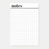 Post-it® Custom Mini Graph Paper Sticky Notes, 4" x 6" (Devant)