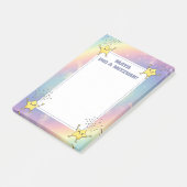 Post-it® Custom Mitzvah Notes Rainbow Confetti Stars (Incliné)