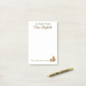 Post-it® Custom Modern Chic Fun Cute Enseignant Cadeau (Sur un bureau)