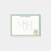 Post-it® Custom Monogram Hand Drawn Dachshund Reading (Devant)