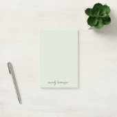 Post-it® Custom Monogram Light Sage Chic Minimalist  (Bureau)