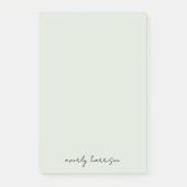 Post-it® Custom Monogram Light Sage Chic Minimalist  (Devant)