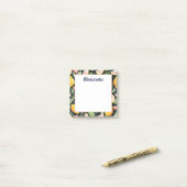 Post-it® Custom Name Chic Lemon Citrus Fruits (Sur un bureau)