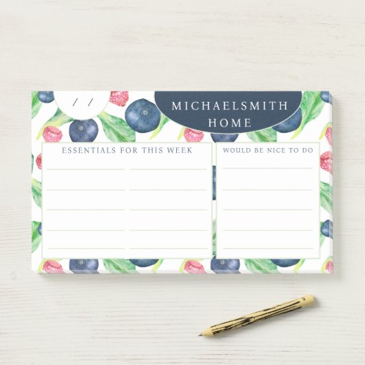 Post-it® Custom Name Weekly To Do  (Sur un bureau)