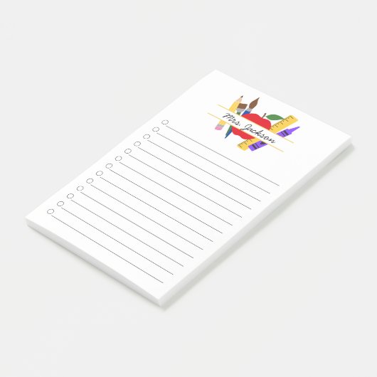 Post-it® Custom Teacher Name Back to School (Incliné)