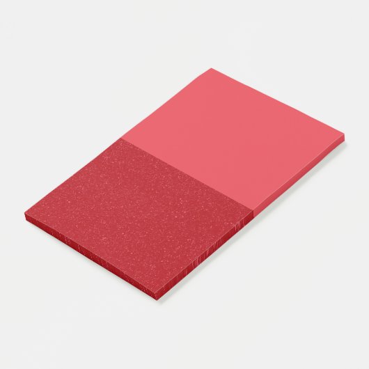 Post-it® Custom Tomato Red Split Sticky Notes (Incliné)