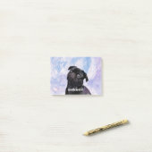 Post-it® Customisez le votre possèdent très le chien noir (Sur un bureau)