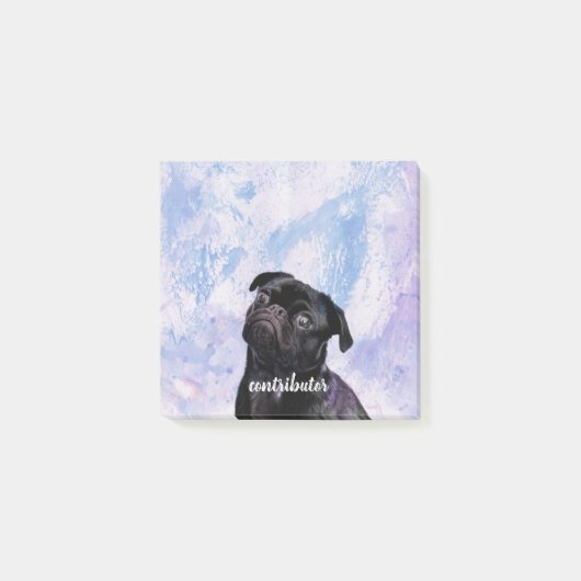 Post-it® Customisez le votre possèdent très le chien noir (Devant)