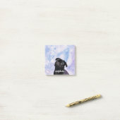 Post-it® Customisez le votre possèdent très le chien noir (Sur un bureau)