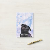 Post-it® Customisez le votre possèdent très le chien noir (Sur un bureau)