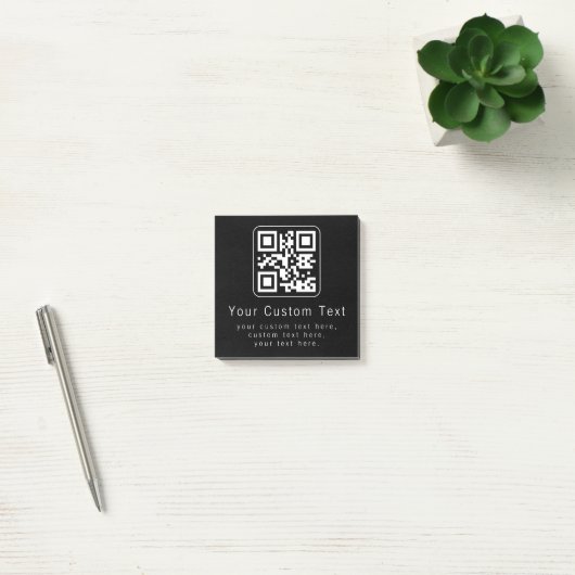 Post-it® Customizable QR Code & Editable Text Template (Bureau)