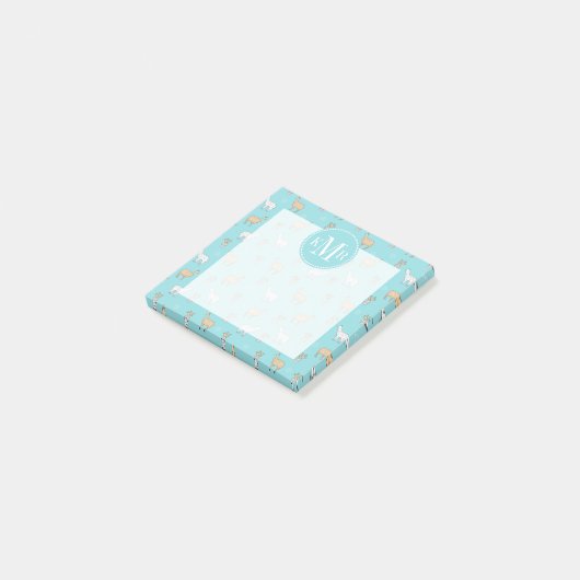 Post-it® Cute Alpaca Llama Cactus Motif (Incliné)