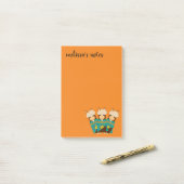 Post-it® Cute Alpacas Chèvres Rocheuses et Serapes Turquois (Sur un bureau)