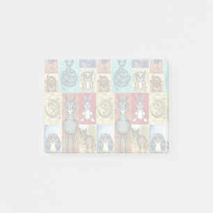 Post-it® Cute Animal Collage Folk Art Design