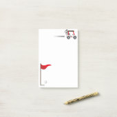 Post-it® Cute aquarelle Golf Fun Golfer Panier (Sur un bureau)