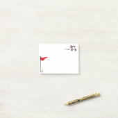 Post-it® Cute aquarelle Golf Fun Golfer Panier (Sur un bureau)