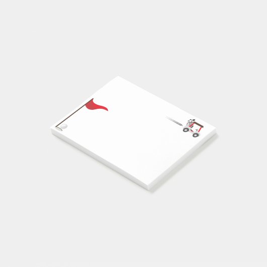 Post-it® Cute aquarelle Golf Fun Golfer Panier (Incliné)