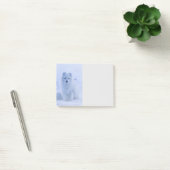 Post-it® Cute Arctic Fox sur Snowy Winter Arrière - plan (Bureau)