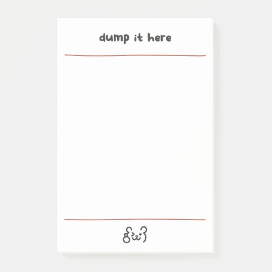 Post-it® Cute bear dump it here (Devant)
