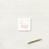 Post-it® Cute Bear Face (Sur un bureau)