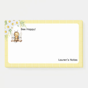 Post-it® Cute "Bee happy" Pesonalized