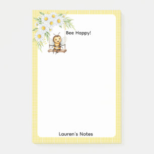 Post-it® Cute "Bee happy" Pesonalized