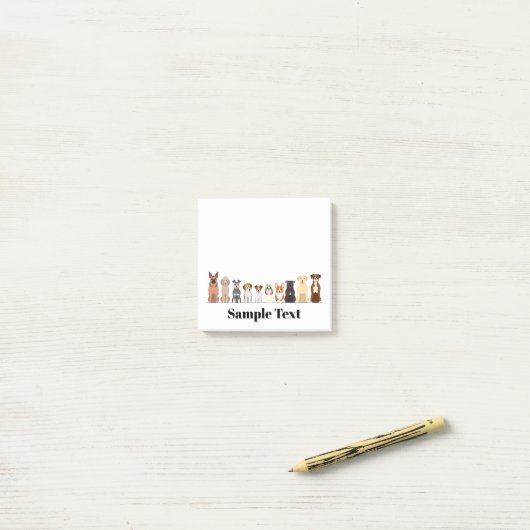 Post-it® cute big&small dogs design post it (Sur un bureau)