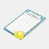 Post-it® Cute Bleu Soleil Smile Face De L'Enseignant (Incliné)