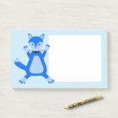 Post-it® Cute Blue Baby Boy Fox (Sur un bureau)