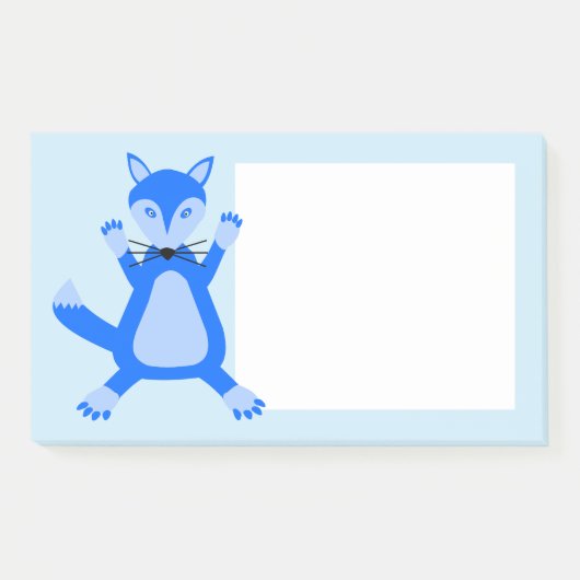 Post-it® Cute Blue Baby Boy Fox (Devant)