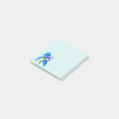 Post-it® Cute blue Iris aquarelle papeterie (Incliné)