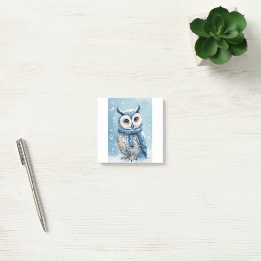 Post-it® Cute Blue Owl (Bureau)