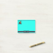 Post-it® Cute Blue T-Rex équitation Monster Truck Dinosaure (Sur un bureau)