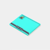 Post-it® Cute Blue T-Rex équitation Monster Truck Dinosaure (Incliné)