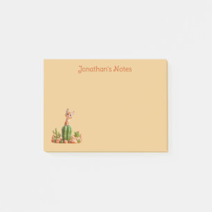 Post-it® Cute Bobcat sur cactus