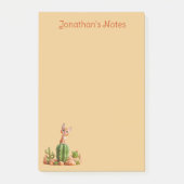 Post-it® Cute Bobcat sur cactus (Devant)