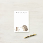 Post-it® Cute Brown Cream Hérisson Souris Meilleurs amis (Sur un bureau)