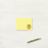 Post-it® Cute Cactus Cartoon Avec Fleurs Roses (Sur un bureau)