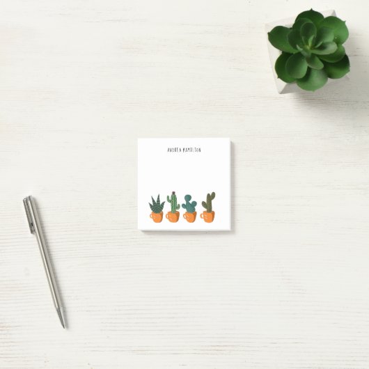 Post-it® Cute Cactus et Plantes (Bureau)