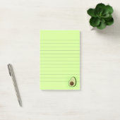 Post-it® Cute Cartoon Avocado Arrière - plan désorganisé (Bureau)
