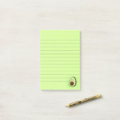 Post-it® Cute Cartoon Avocado Arrière - plan désorganisé (Sur un bureau)