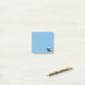 Post-it® Cute Cartoon Honey Badger Blue (Sur un bureau)