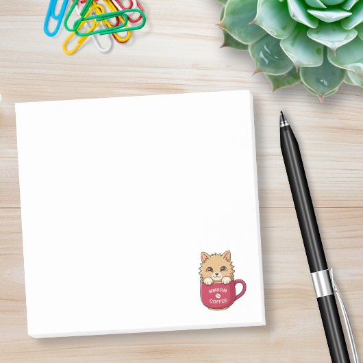Post-it® Cute Cat in Coffee Mug