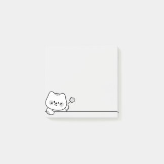 Post-it® Cute Cat with Flower