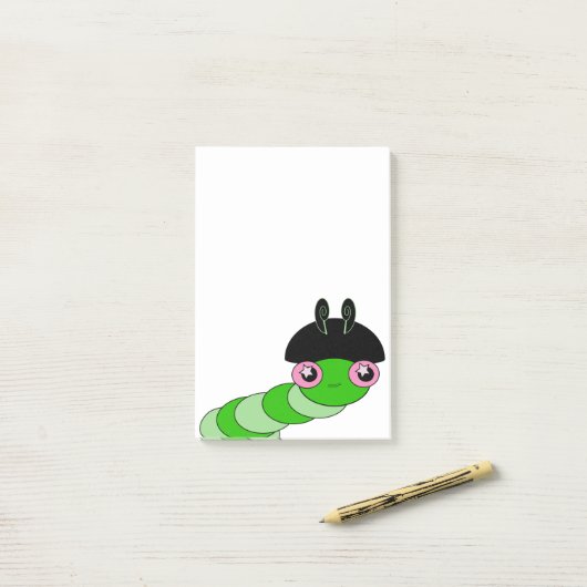 Post-it® Cute Caterpillar (Sur un bureau)