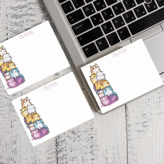 Post-it® Cute chat animal en Aquarelle Coloré Funny Personn