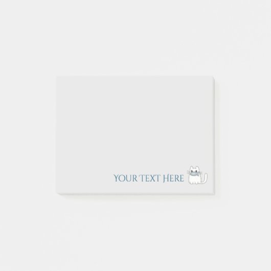 Post-it® Cute chat avec poisson Prix (Devant)