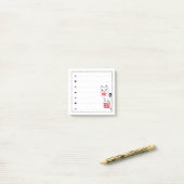 Post-it® Cute Chat Coeurs rose Fille (Sur un bureau)